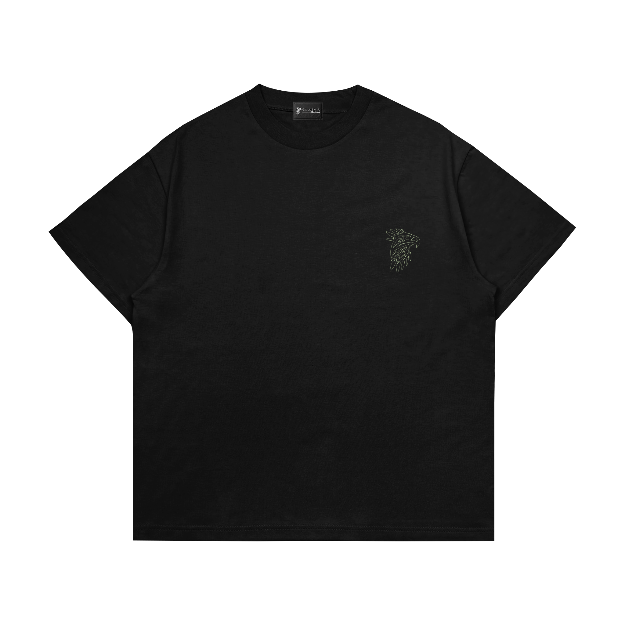 Boxy Oversized T-Shirt "Sacred Departure" Black