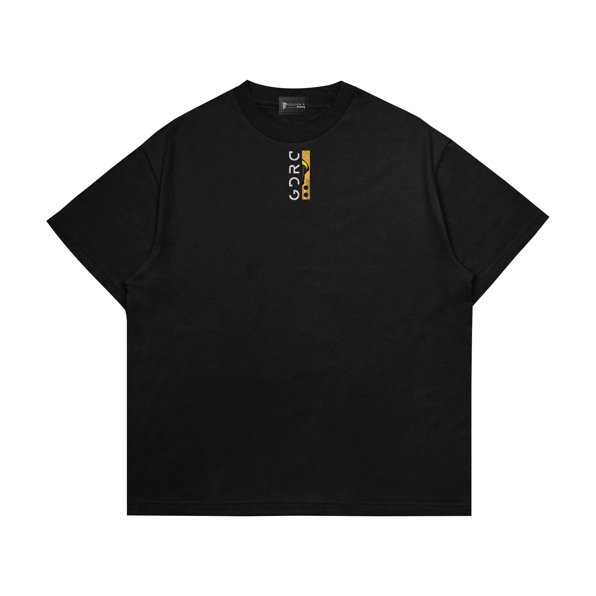 Boxy Oversized T-Shirt "Neon Sentinel" Black