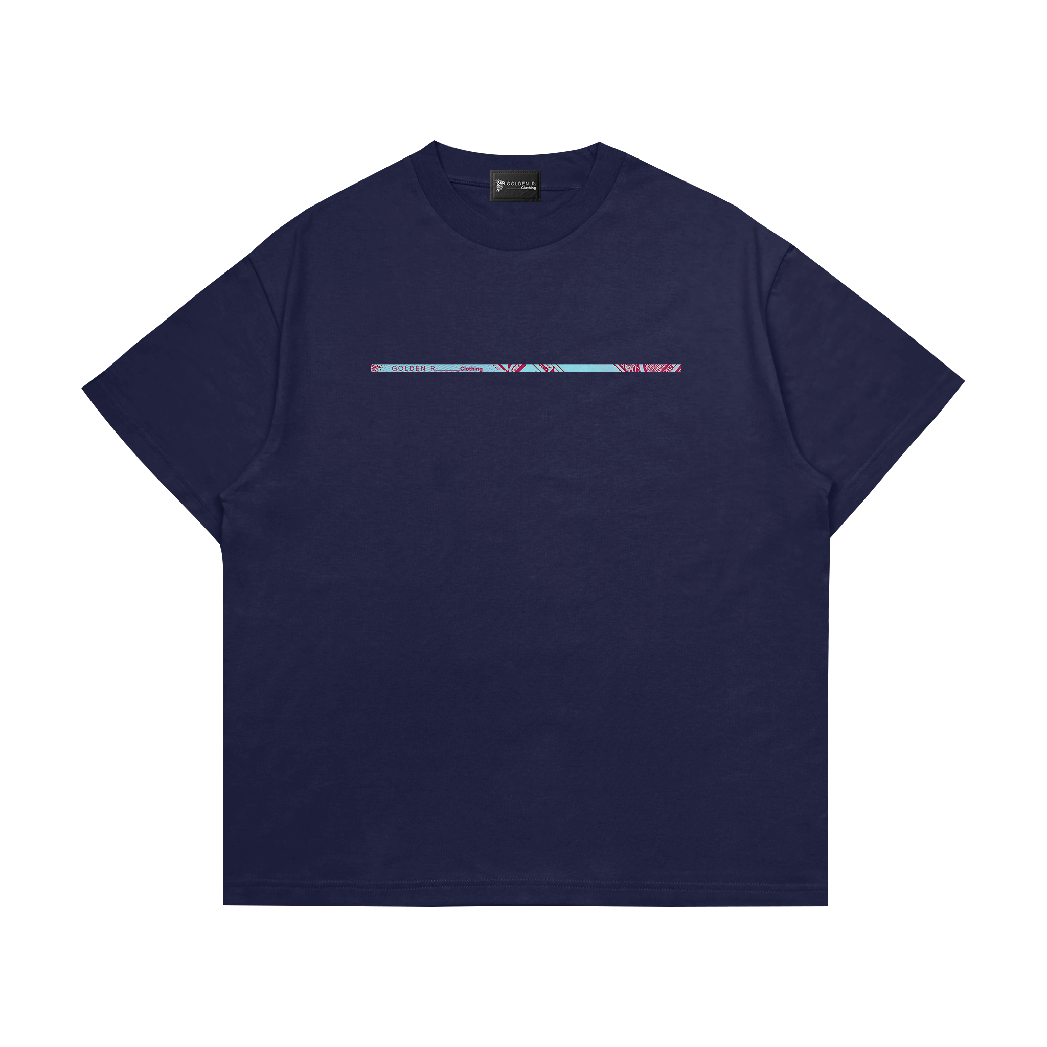 Boxy Oversized T-Shirt "Franklin's Dilemma" Midnight Blue