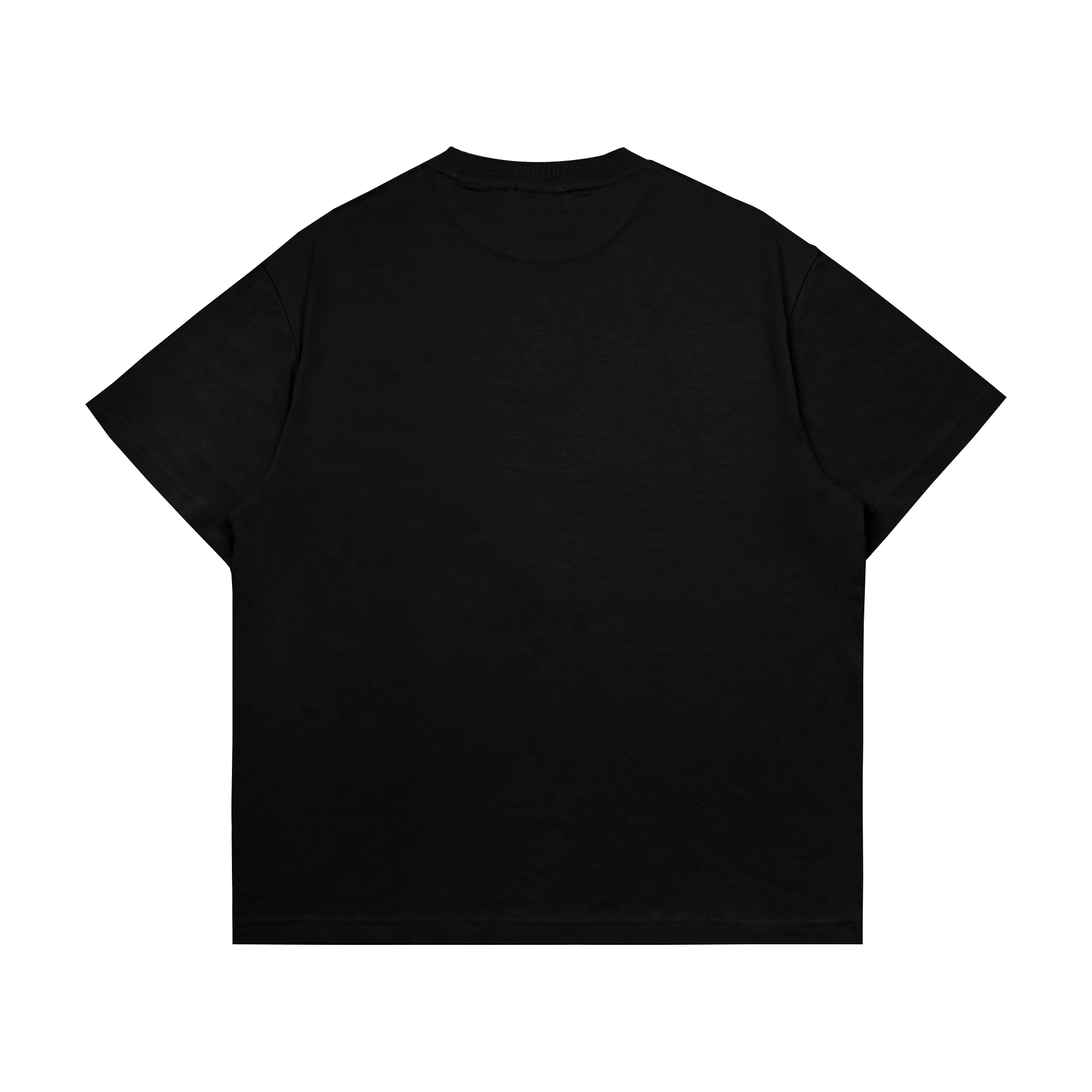 Boxy Oversized T-Shirt "CMYK Franklin" Black