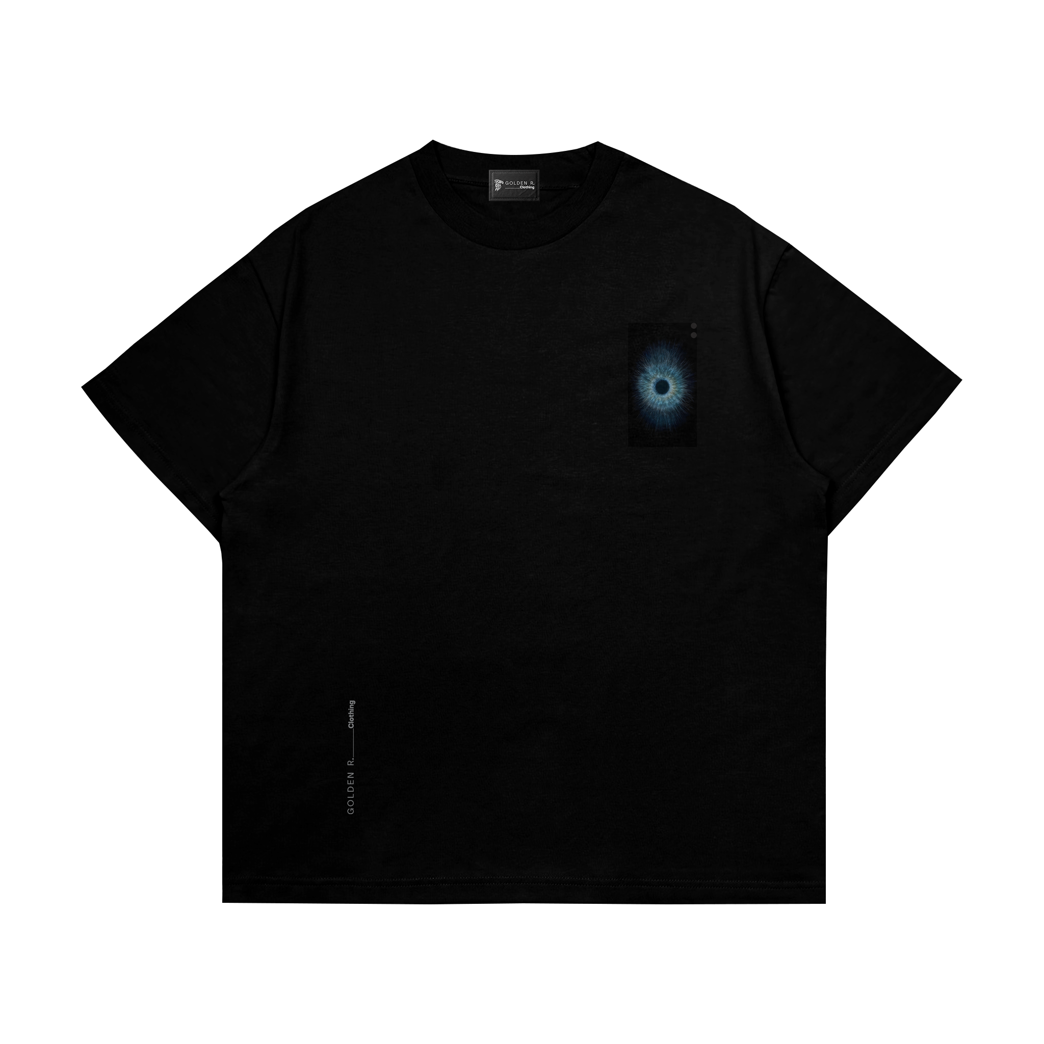 Boxy Oversized T-Shirt "Infinite Gaze" Black