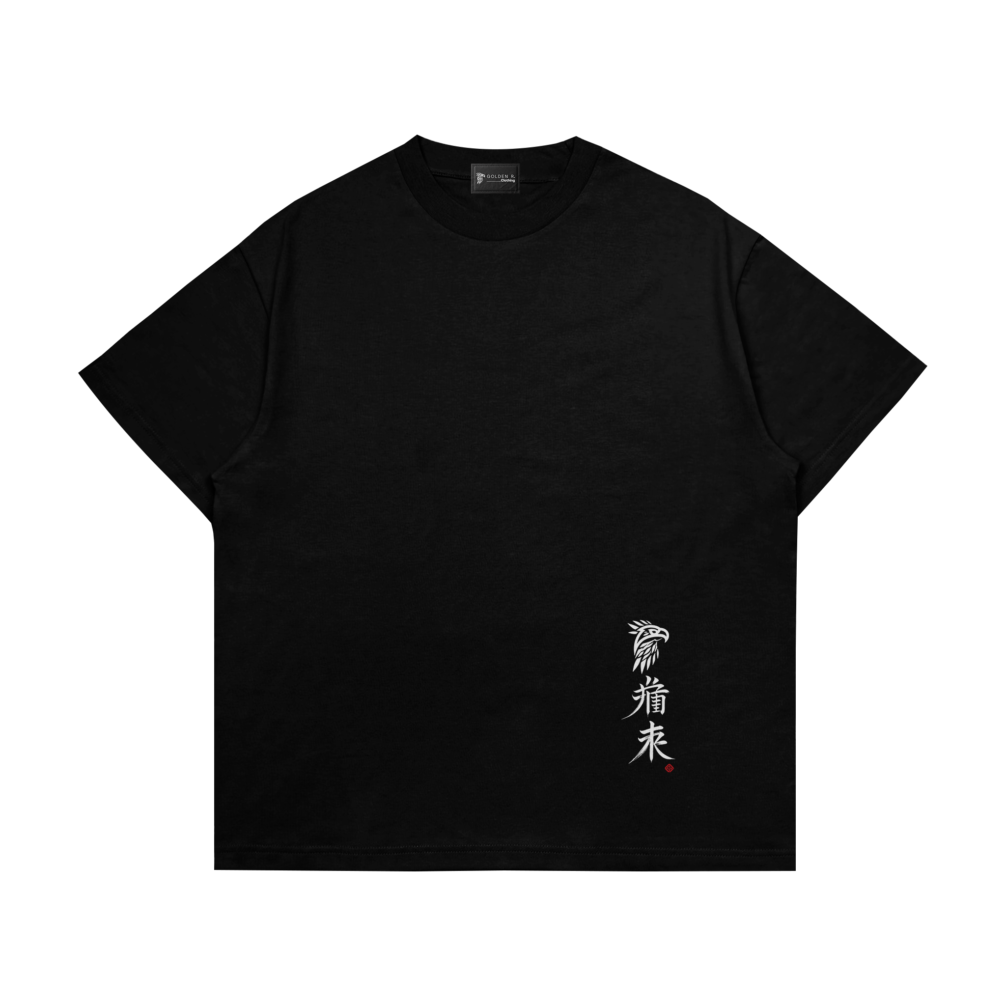 Boxy Oversized T-Shirt "Inferno Ancestral" Black