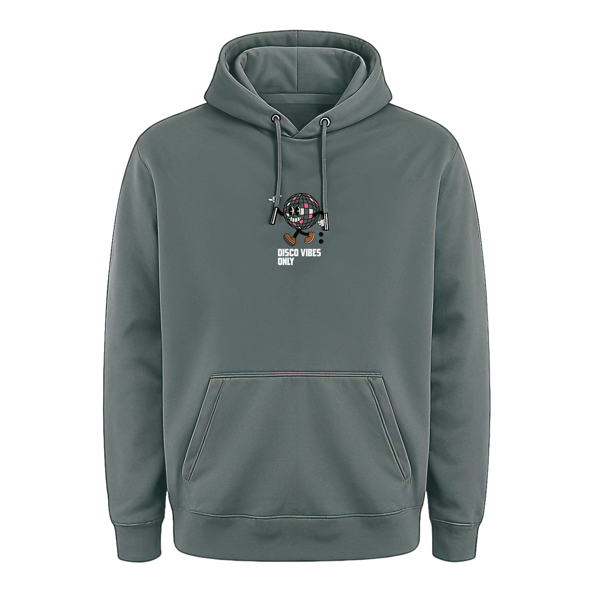 Hoodie College "Disco Vibes Only" Platinum Grey