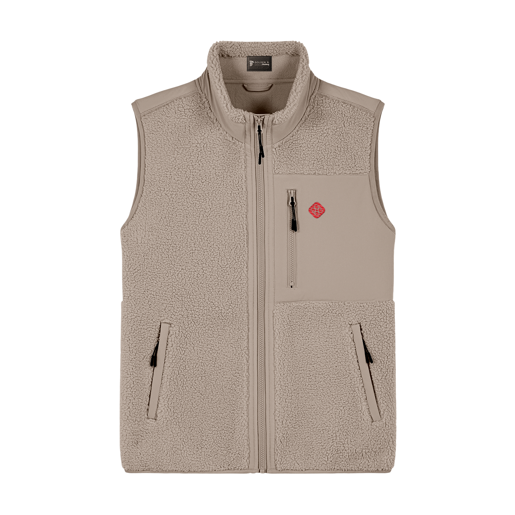 Sleeveless Sherpa Jacket "Dune Fortress" Desert Dust